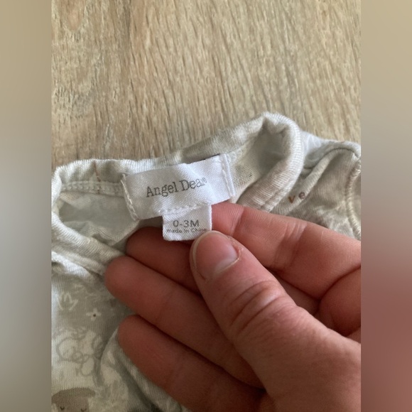 Angel Dear Baby Bamboo Cardigan/ Button Top with Sheep - Size 0-3 months - Picture 3 of 5